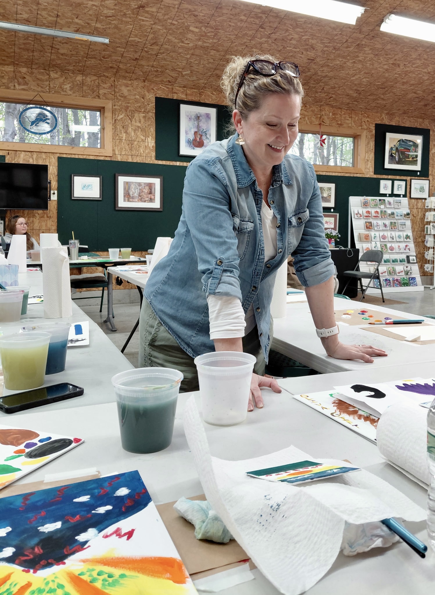 Kirstie at a workshop